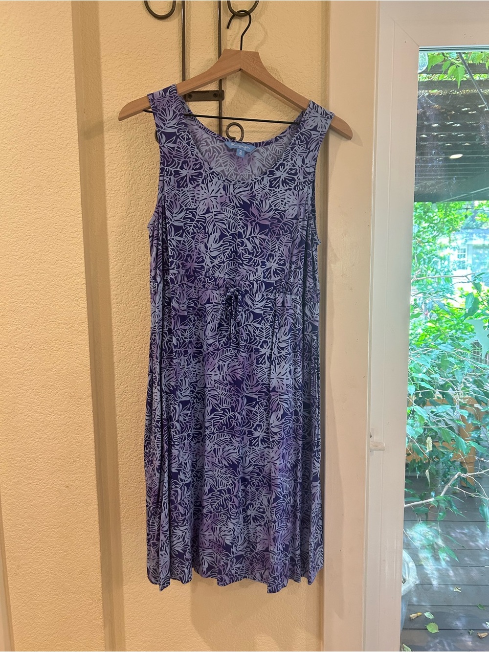 Blue Ginger Sleeveless Purple Floral Midi Dress